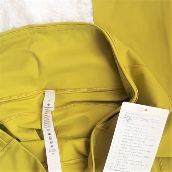 SOLD...Lululemon Fast and Free Tight 25" Sz 8 - Picture 6 of 8